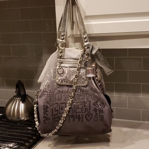 Limited edition poppy bling gray purse